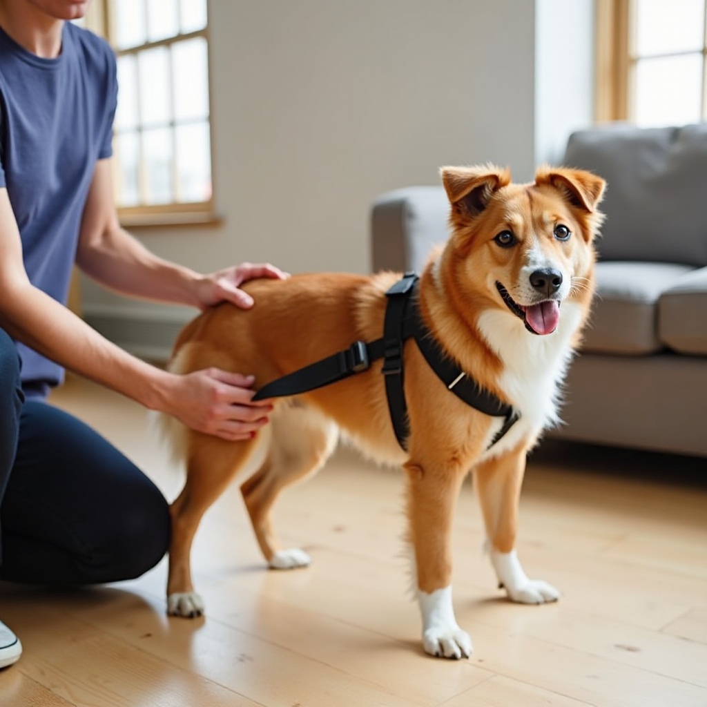 how to put on a kong dog harness