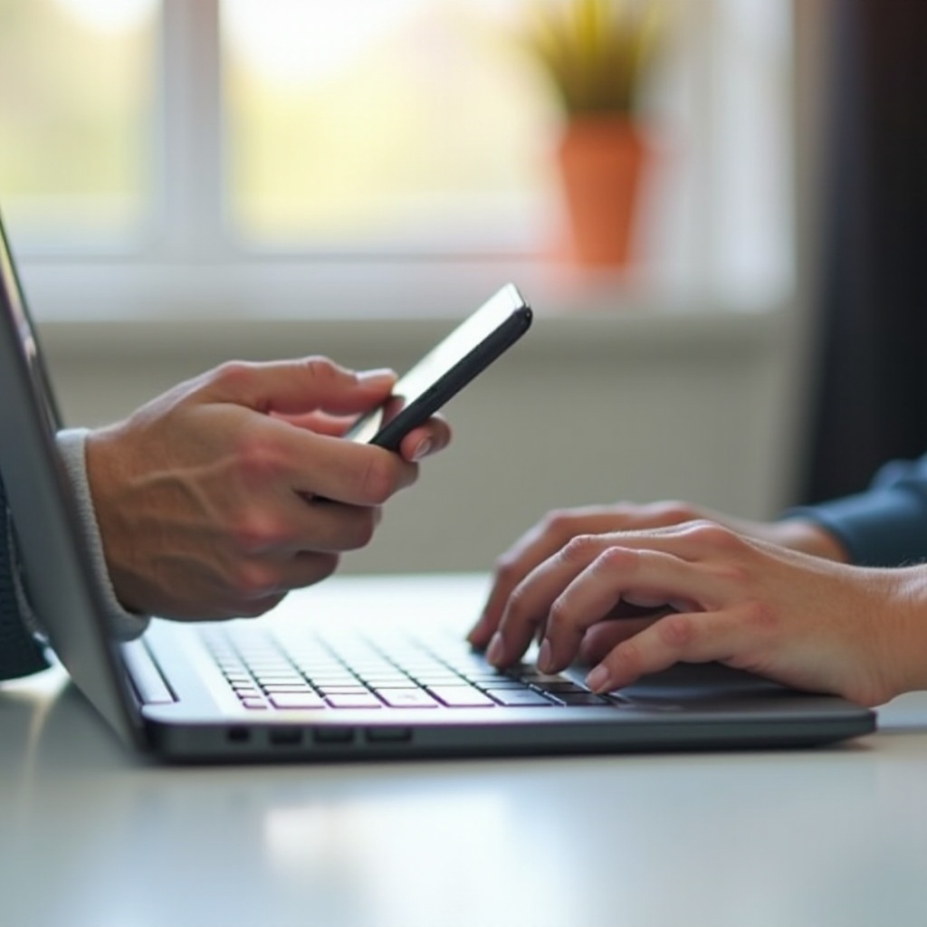 wie man von einem Telefon auf ein Chromebook überträgt