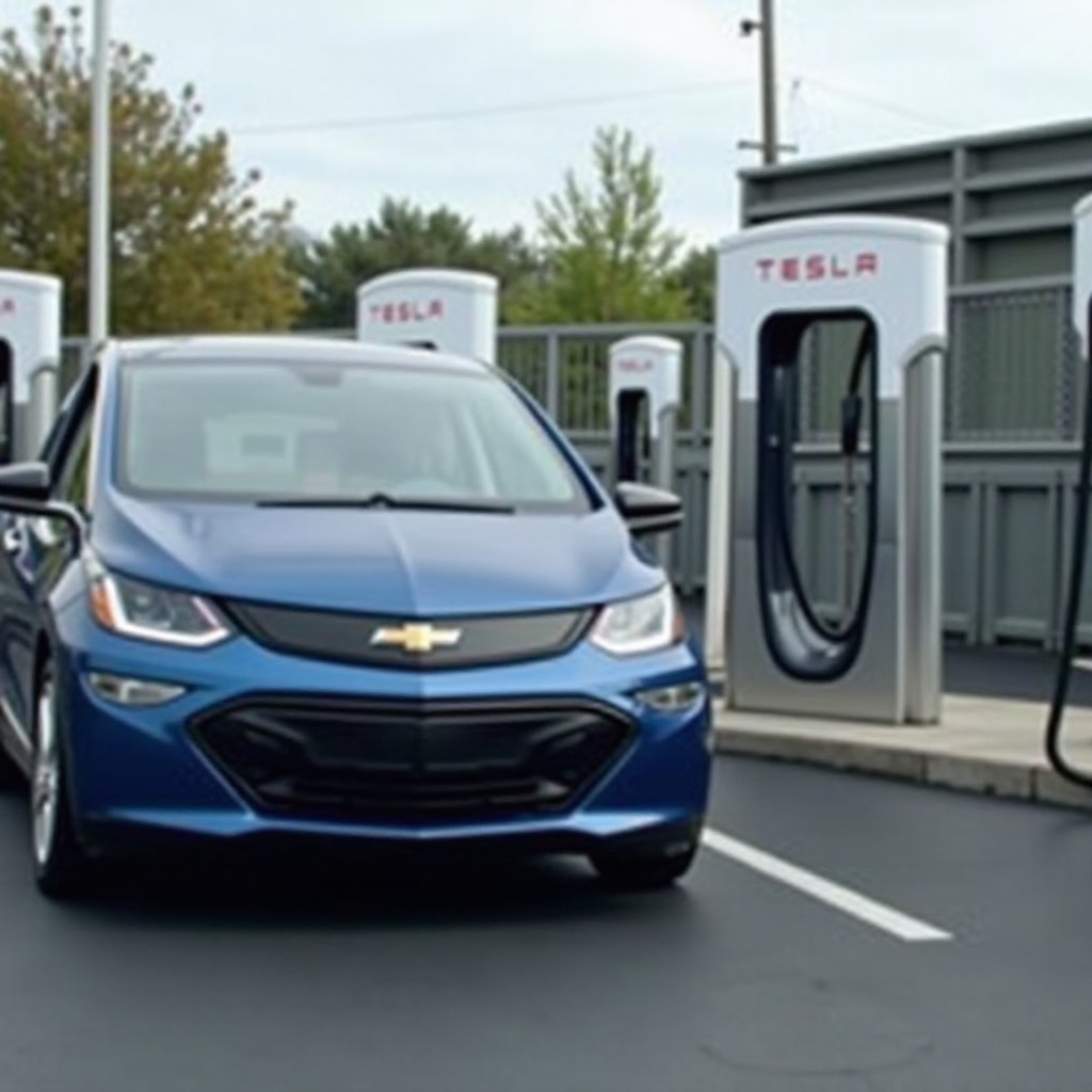 kann die chevy bolt tesla supercharger verwenden