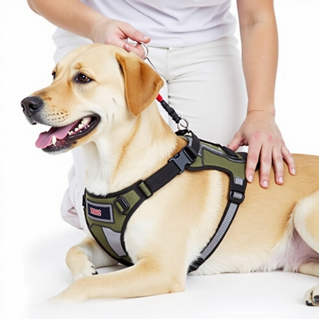 cómo poner un arnés para perros Kong