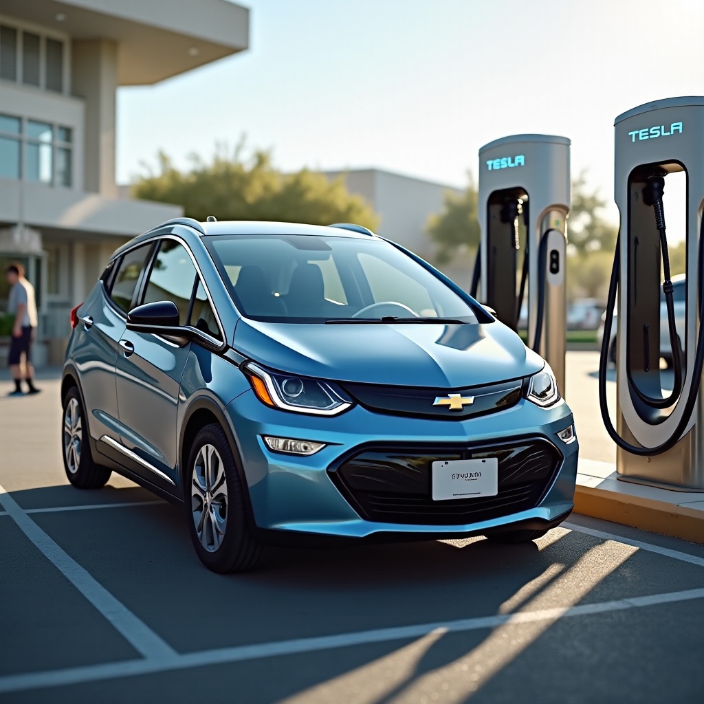 voiko chevy bolt käyttää teslan superchargeria