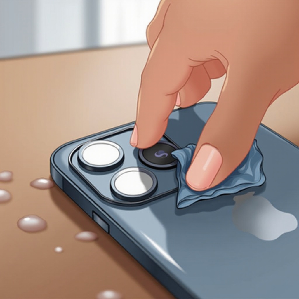 come rimuovere l'acqua dalla fotocamera frontale dell'iPhone