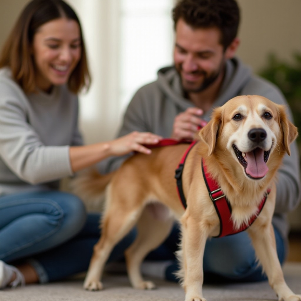 cómo poner un arnés para perros Kong