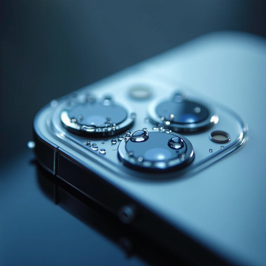 como tirar a água da câmera frontal do iPhone