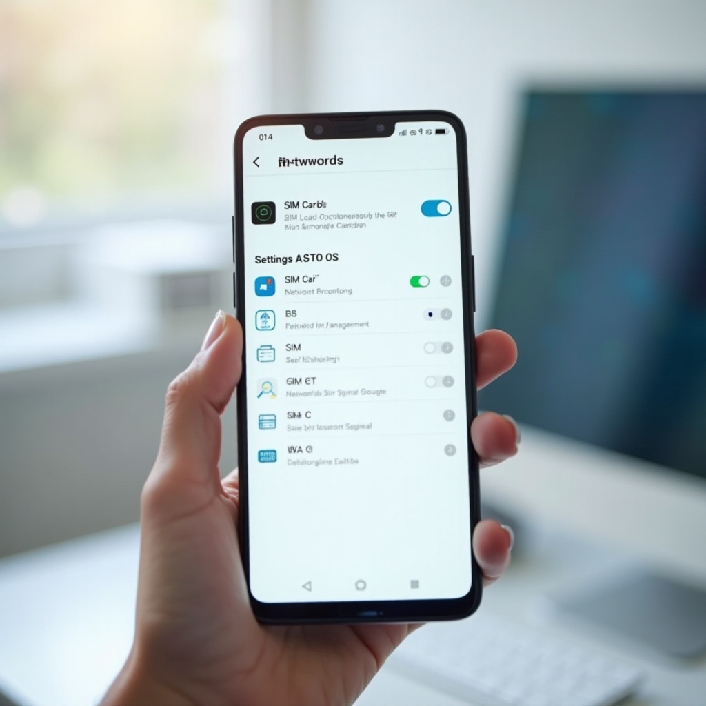 la configuración del estado de la tarjeta SIM del teléfono indica que la red móvil está desconectada