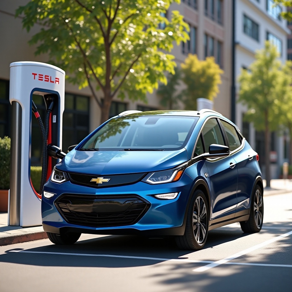 voiko chevy bolt käyttää teslan superchargeria